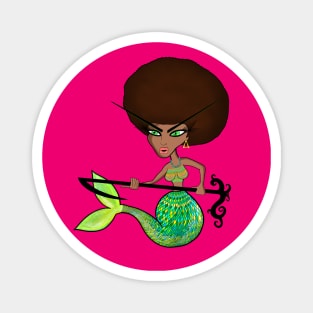 Afro Mermaid Magnet